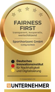 goldenes Siegel Fairness First